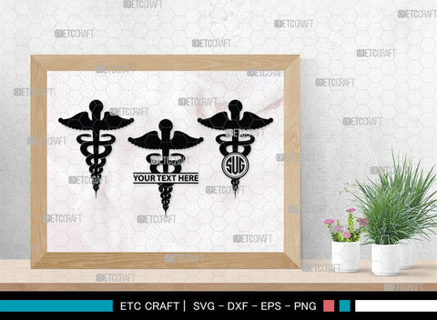 Caduceus Symbol Monogram, Caduceus Symbol Silhouette, Caduceus Symbol SVG, Caduceus Svg, Pharmacy Symbol Svg, SB00140 SVG ETC Craft 