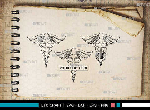 Caduceus Symbol Monogram, Caduceus Symbol Silhouette, Caduceus Symbol SVG, Caduceus Svg, Pharmacy Symbol Svg, SB00140 SVG ETC Craft 