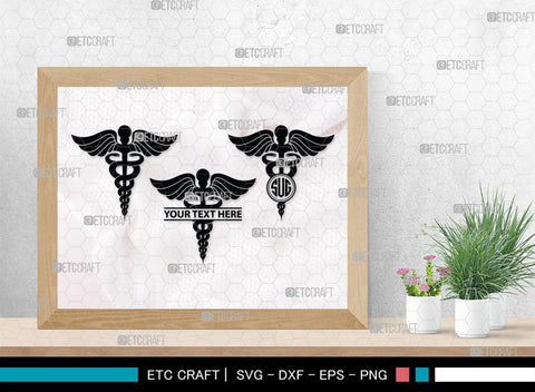 Caduceus Symbol Monogram, Caduceus Symbol Silhouette, Caduceus Symbol SVG, Caduceus Svg, Pharmacy Symbol Svg, SB00140 SVG ETC Craft 