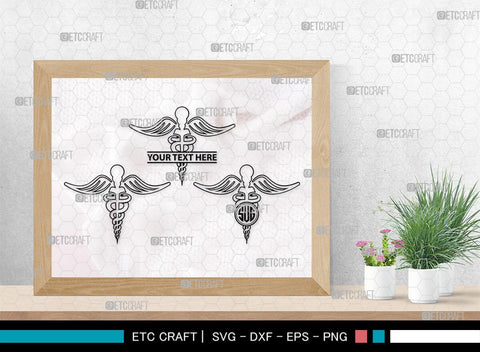 Caduceus Symbol Monogram, Caduceus Symbol Silhouette, Caduceus Symbol SVG, Caduceus Svg, Pharmacy Symbol Svg, SB00140 SVG ETC Craft 