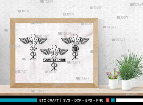 Caduceus Symbol Monogram, Caduceus Symbol Silhouette, Caduceus Symbol SVG, Caduceus Svg, Pharmacy Symbol Svg, SB00140 SVG ETC Craft 