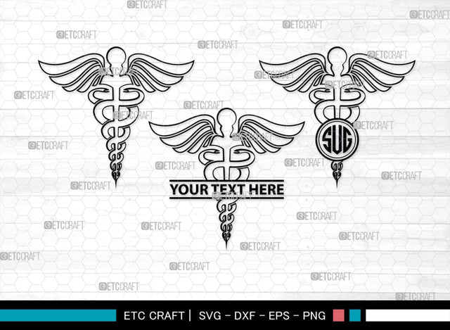 Caduceus Symbol Monogram, Caduceus Symbol Silhouette, Caduceus Symbol SVG, Caduceus Svg, Pharmacy Symbol Svg, SB00140 SVG ETC Craft 