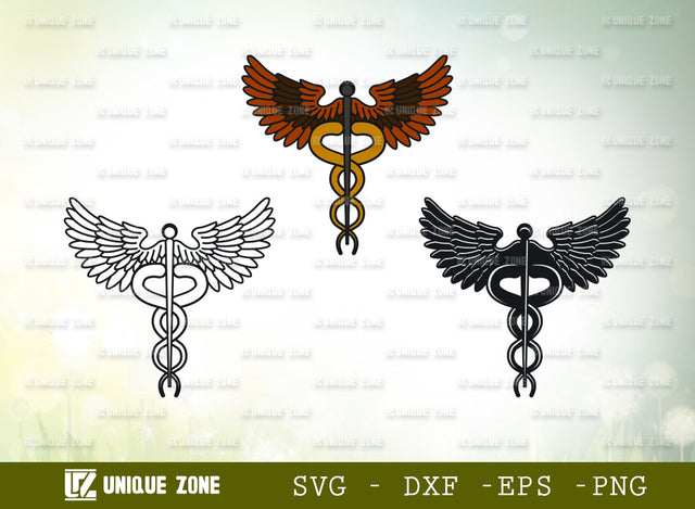 Caduceus Symbol SVG Bundle, Caduceus Svg, Pharmacy Symbol Svg, Wings Svg, Medical Symbol Svg, Nurse Svg, Star Of Life Svg, RN Nurse Svg, SVG Unique Zone 