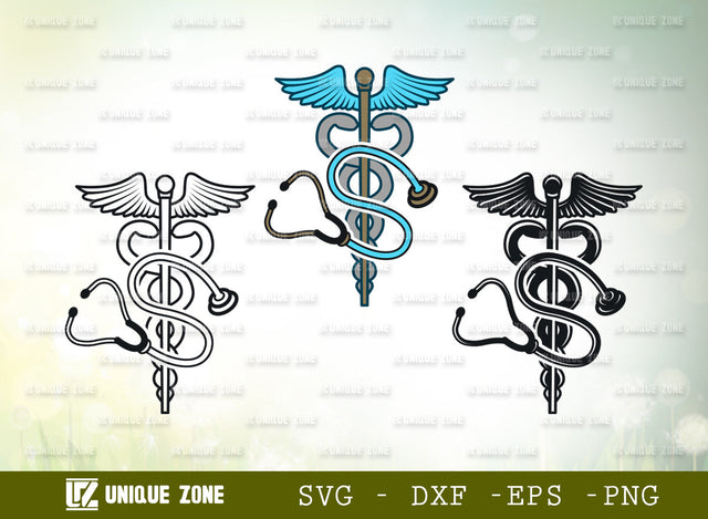 Caduceus Symbol SVG Bundle, Caduceus Svg, Pharmacy Symbol Svg, Wings Svg, Medical Symbol Svg, Nurse Svg, Star Of Life Svg, RN Nurse Svg, SVG Unique Zone 