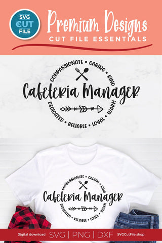 Cafeteria manager svg with round circle SVG SVG Cut File 