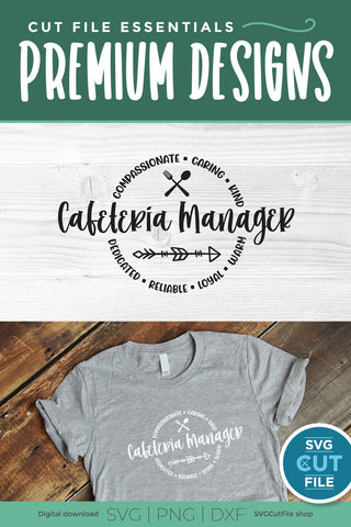 Cafeteria manager svg with round circle SVG SVG Cut File 