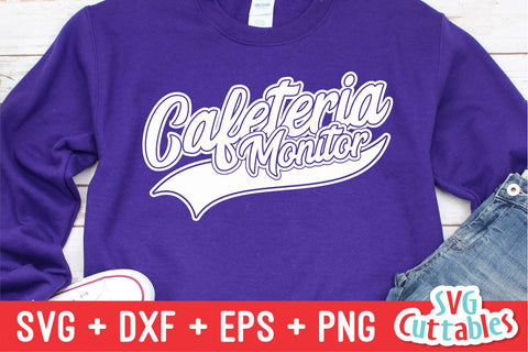 Cafeteria Monitor svg - Teacher Cut File - Occupation - Swoosh - svg - dxf - eps - png - Cut File - Silhouette - Cricut - Digital Download SVG Svg Cuttables 