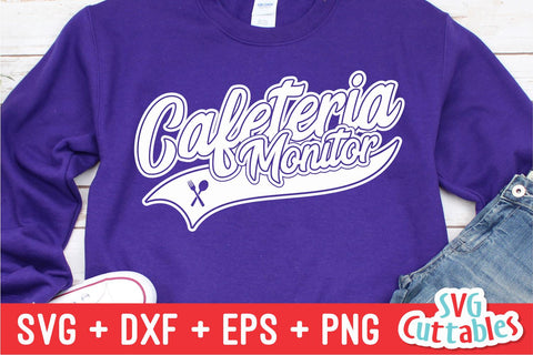 Cafeteria Monitor svg - Teacher Cut File - Occupation - Swoosh - svg - dxf - eps - png - Cut File - Silhouette - Cricut - Digital Download SVG Svg Cuttables 