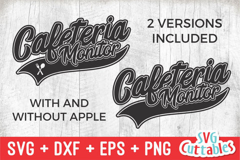 Cafeteria Monitor svg - Teacher Cut File - Occupation - Swoosh - svg - dxf - eps - png - Cut File - Silhouette - Cricut - Digital Download SVG Svg Cuttables 