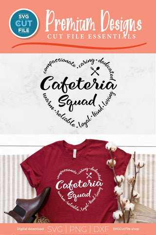 Cafeteria squad svg with heart SVG SVG Cut File 
