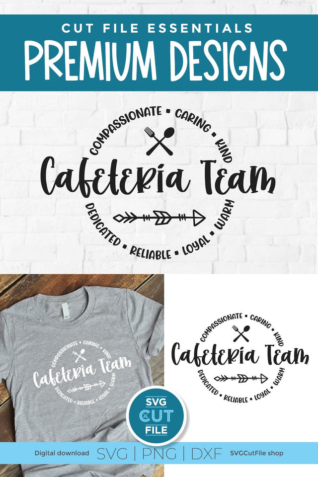 Cafeteria team svg with round circle SVG SVG Cut File 