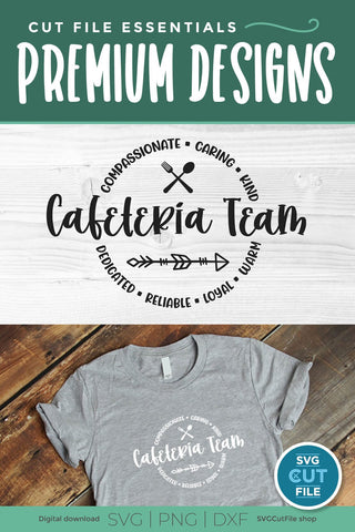Cafeteria team svg with round circle SVG SVG Cut File 