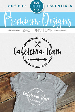 Cafeteria team svg with round circle SVG SVG Cut File 