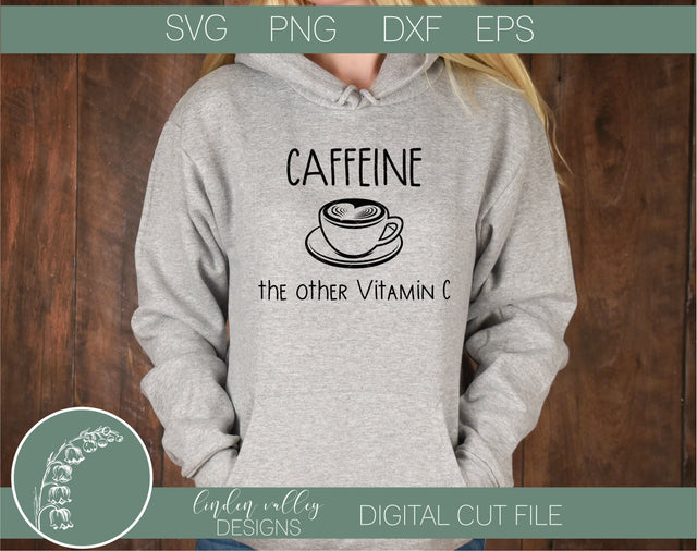 Caffeine Other Vitamin C Funny Coffee SVG SVG Linden Valley Designs 
