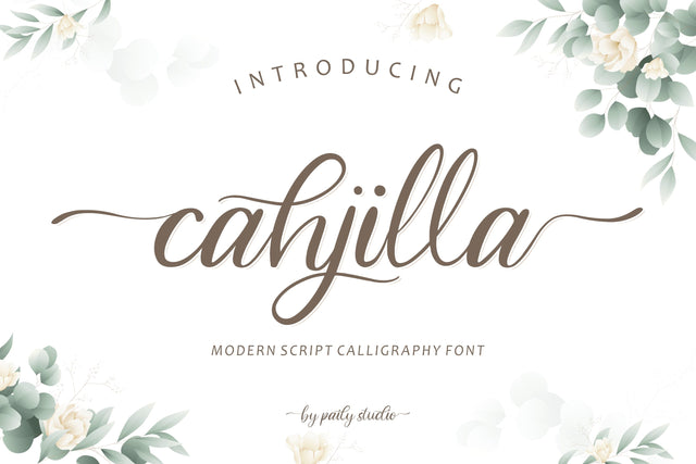 cahjilla Modern Script Calligraphy Font Font Paily Studio 