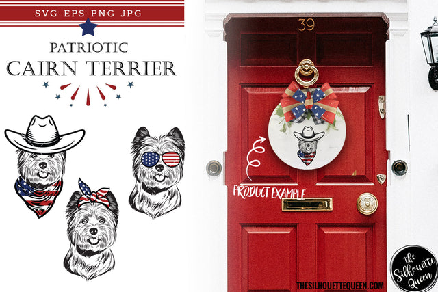 Cairn Terrier Dog Patriotic Cut files and Sublimation SVG Loveleen Kaur 