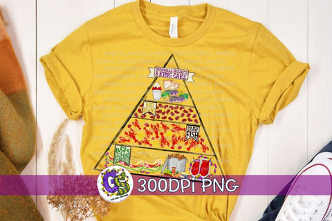 Cajun/Southern Food Pyramid PNG Sublimation Sublimation Greedy Stitches 