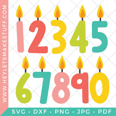 Cake Candles SVG Hey Let's Make Stuff 
