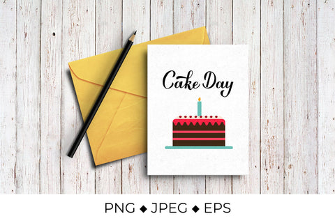 Cake Day calligraphy hand lettering Sublimation LaBelezoka 