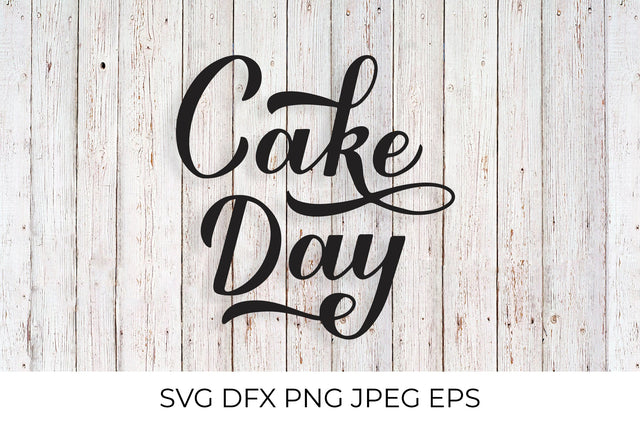 Cake Day calligraphy hand lettering SVG LaBelezoka 