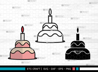 Cake Icon Color, Cake Svg, Wedding Cake Svg, Cakes, Birthday Cake, Cake Bundle, Icon Bundle, Svg Cut File, Dxf, Eps, Png, SVG ETC Craft 