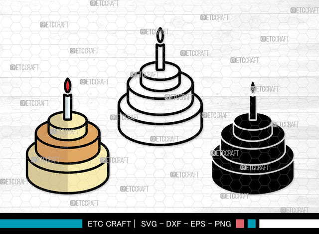 Cake Icon Color, Cake Svg, Wedding Cake Svg, Cakes, Birthday Cake, Cake Bundle, Icon Bundle, Svg Cut File, Dxf, Eps, Png, SVG ETC Craft 