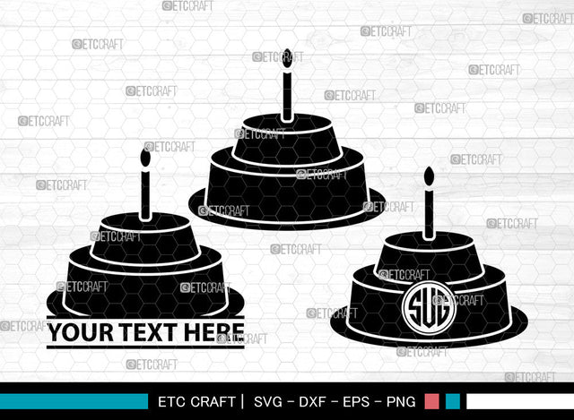 Cake Icon Monogram, Cake Svg, Wedding Cake Svg, Cakes, Birthday Cake, Cake Monogram, Icon Monogram, Svg Cut File, Dxf, Eps, Png, SVG ETC Craft 