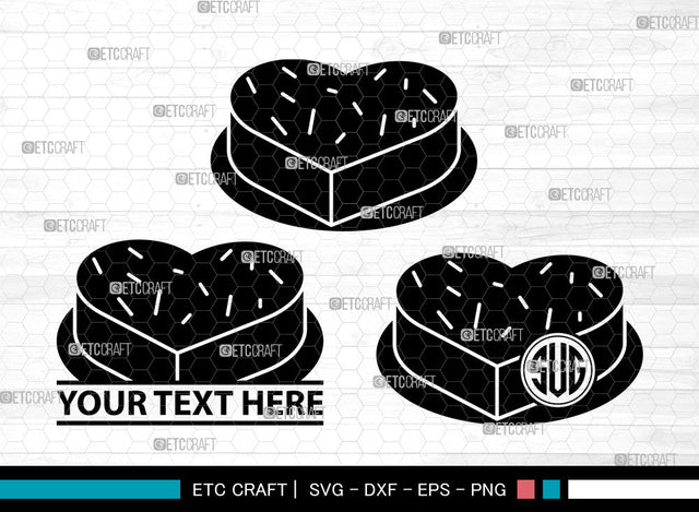 Cake Icon Monogram, Cake Svg, Wedding Cake Svg, Cakes, Birthday Cake, Cake Monogram, Icon Monogram, Svg Cut File, Dxf, Eps, Png, SVG ETC Craft 