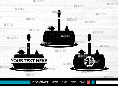 Cake Icon Monogram, Cake Svg, Wedding Cake Svg, Cakes, Birthday Cake, Cake Monogram, Icon Monogram, Svg Cut File, Dxf, Eps, Png, SVG ETC Craft 