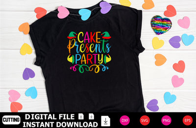 Cake Presents Party SVG Shahin alam 