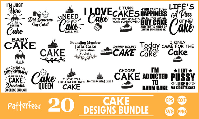 Cake SVG Designs Bundle SVG PatternFeed8 