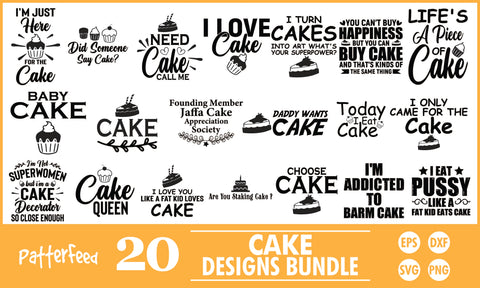 Cake SVG Designs Bundle SVG PatternFeed8 