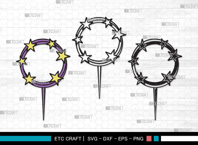 Cake Topper Clipart SVG | Happy Birthday Svg | Birthday Cake Topper Svg | Wedding Cake Topper Svg | Cake Topper Clipart SVG ETC Craft 