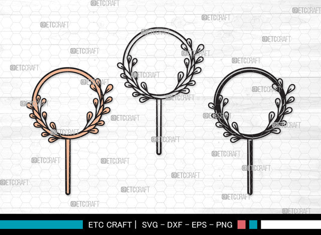 Cake Topper Clipart SVG | Happy Birthday Svg | Birthday Cake Topper Svg | Wedding Cake Topper Svg | Cake Topper Clipart SVG ETC Craft 