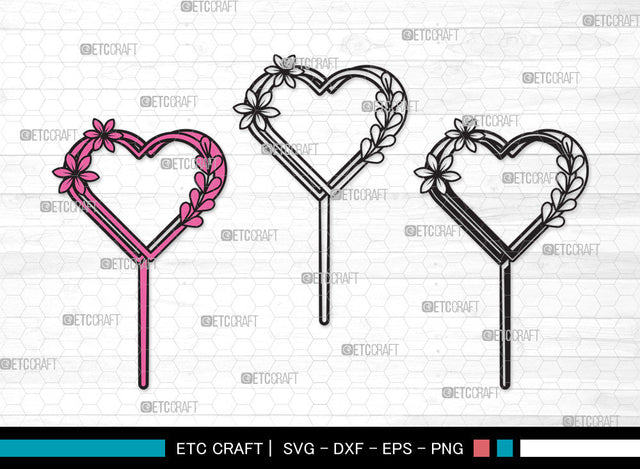 Cake Topper Clipart SVG | Happy Birthday Svg | Birthday Cake Topper Svg | Wedding Cake Topper Svg | Cake Topper Clipart SVG ETC Craft 