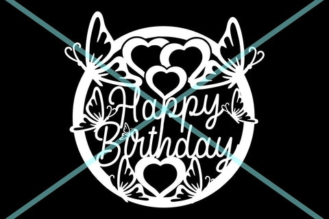 Cake Topper SVG, Birthday Girl Svg, Butterflies SVG TonisArtStudio 