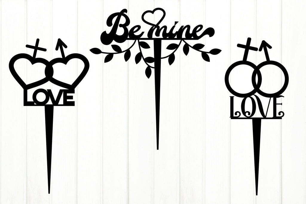 Cake Topper SVG. Wedding Topper. Valentines Topper SVG - So Fontsy