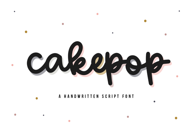 Cakepop - Handwritten Script Font Font KA Designs 