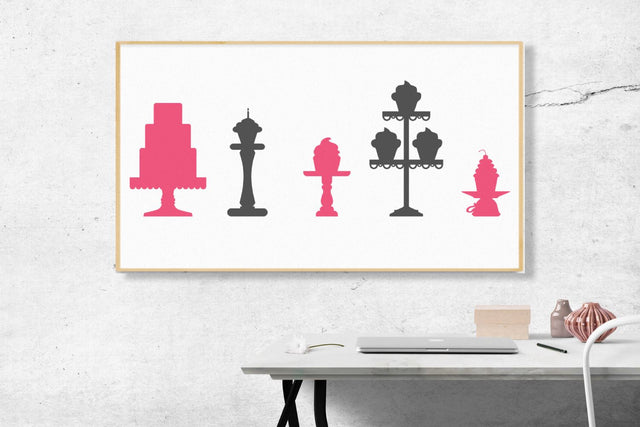 Cakes and Cupcakes on Stands Bundle of 15 SVG SVG Designed by Geeks 
