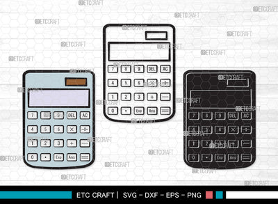 Calculator Clipart SVG | Graphing Calculator SVG | Calculator Svg | Math Education Svg | Calculator Clipart SVG ETC Craft 