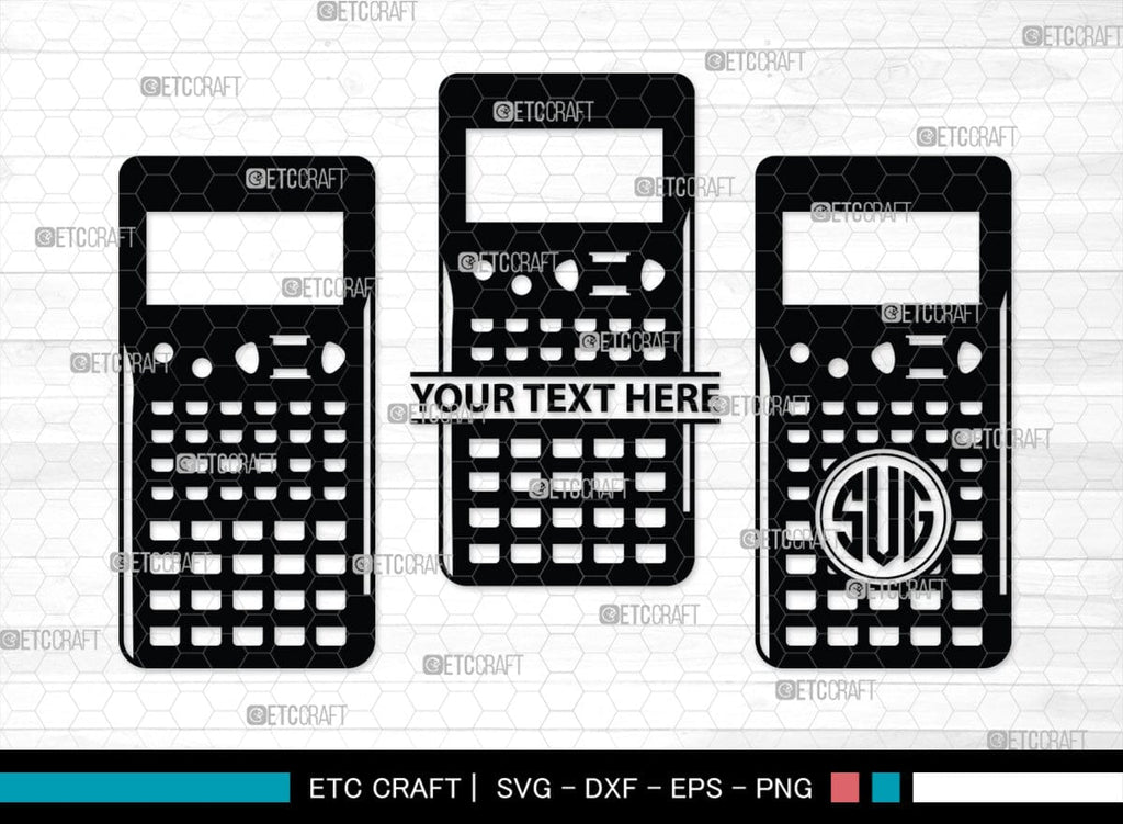 Custom Math Monogram Calculator Monogram, Calculator Silhouette, Calculator SVG, Math Svg ...