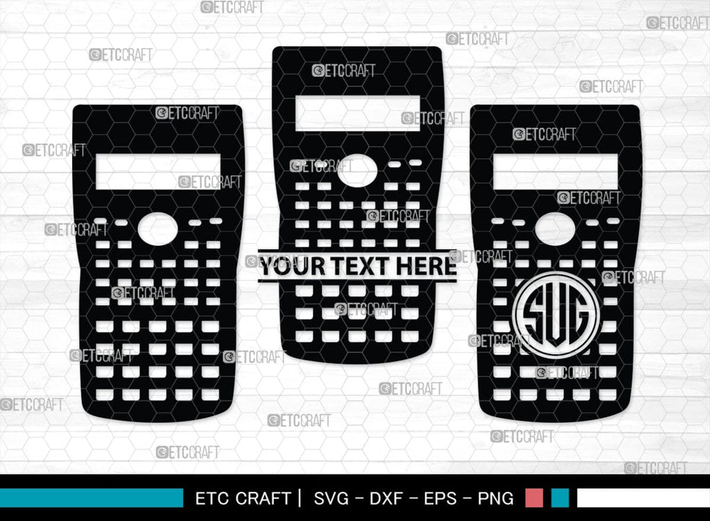 Calculator Monogram, Calculator Silhouette, Calculator SVG, Math Svg ...