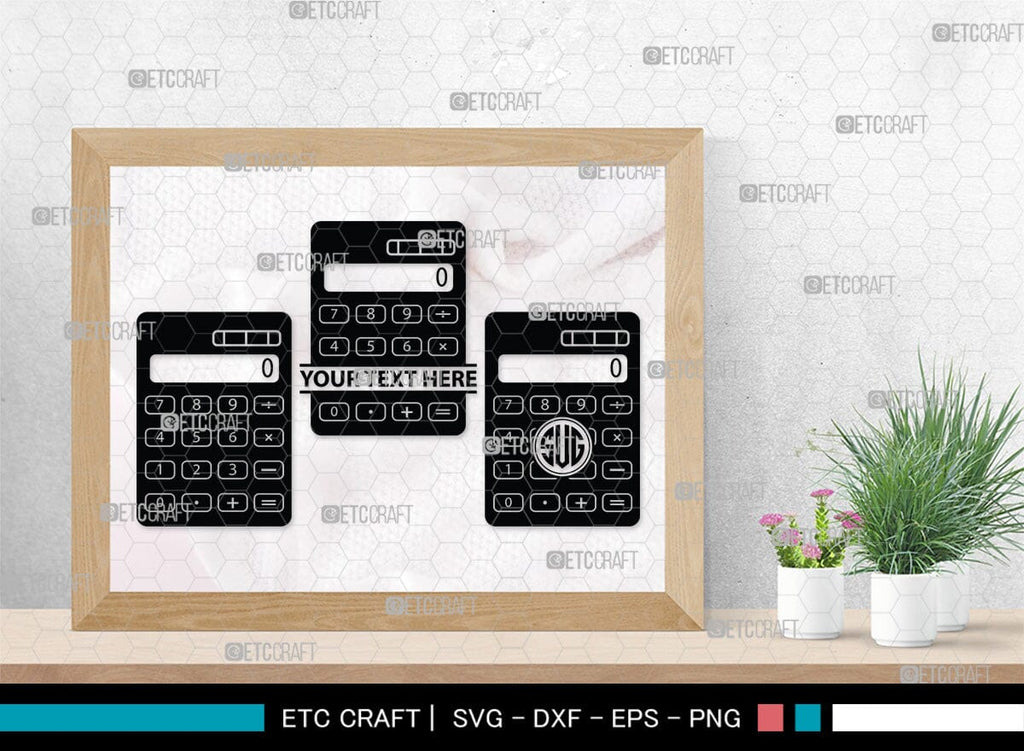 Calculator Monogram, Calculator Silhouette, Calculator SVG, Math Svg ...