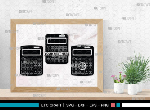 Calculator Monogram, Calculator Silhouette, Calculator SVG, Math Svg, Scientific Calculator Svg, Business Calculator Svg, School Svg, SB00471 SVG ETC Craft 