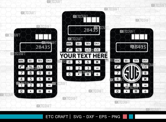 Calculator Monogram, Calculator Silhouette, Calculator SVG, Math Svg, Scientific Calculator Svg, Business Calculator Svg, School Svg, SB00471 SVG ETC Craft 