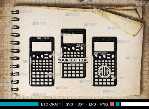 Calculator Monogram, Calculator Silhouette, Calculator SVG, Math Svg, Scientific Calculator Svg, Business Calculator Svg, School Svg, SB00471 SVG ETC Craft 