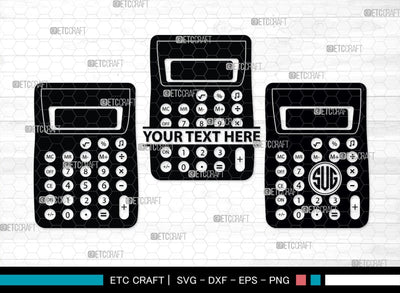 Calculator Monogram, Calculator Silhouette, Calculator SVG, Math Svg, Scientific Calculator Svg, Business Calculator Svg, School Svg, SB00471 SVG ETC Craft 