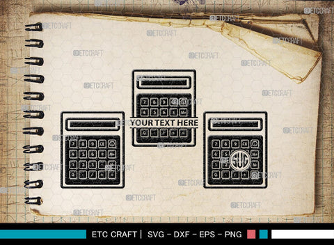 Calculator Monogram, Calculator Silhouette, Calculator SVG, Math Svg, Scientific Calculator Svg, Business Calculator Svg, School Svg, SB00471 SVG ETC Craft 