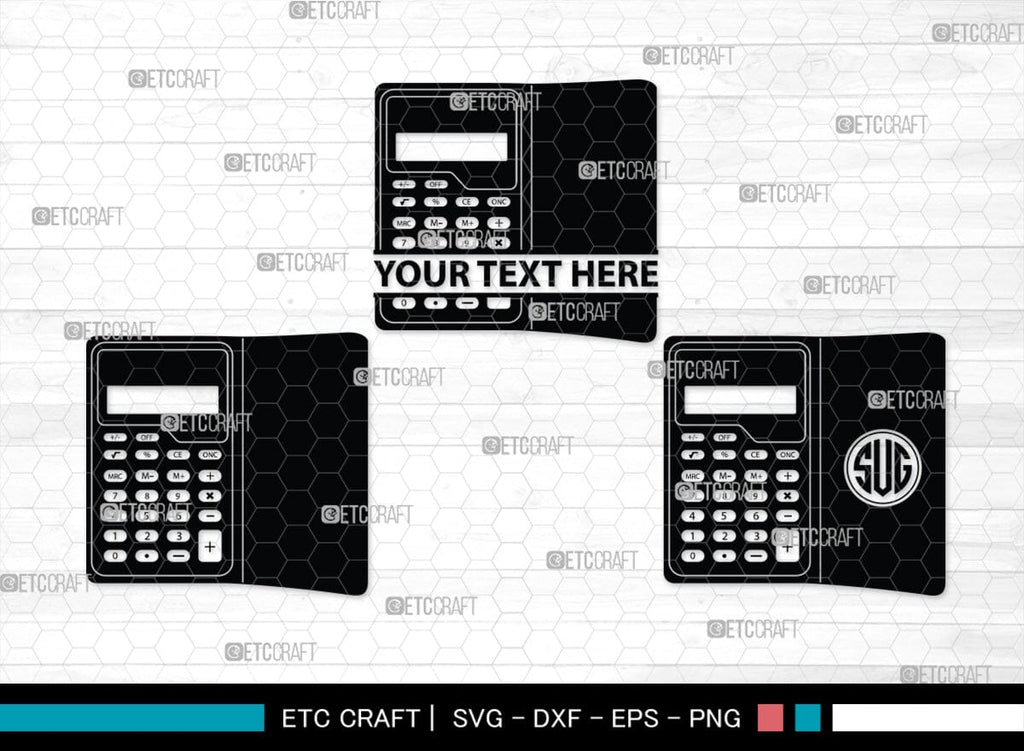 Custom Math Monogram Calculator Monogram, Calculator Silhouette, Calculator SVG, Math Svg ...