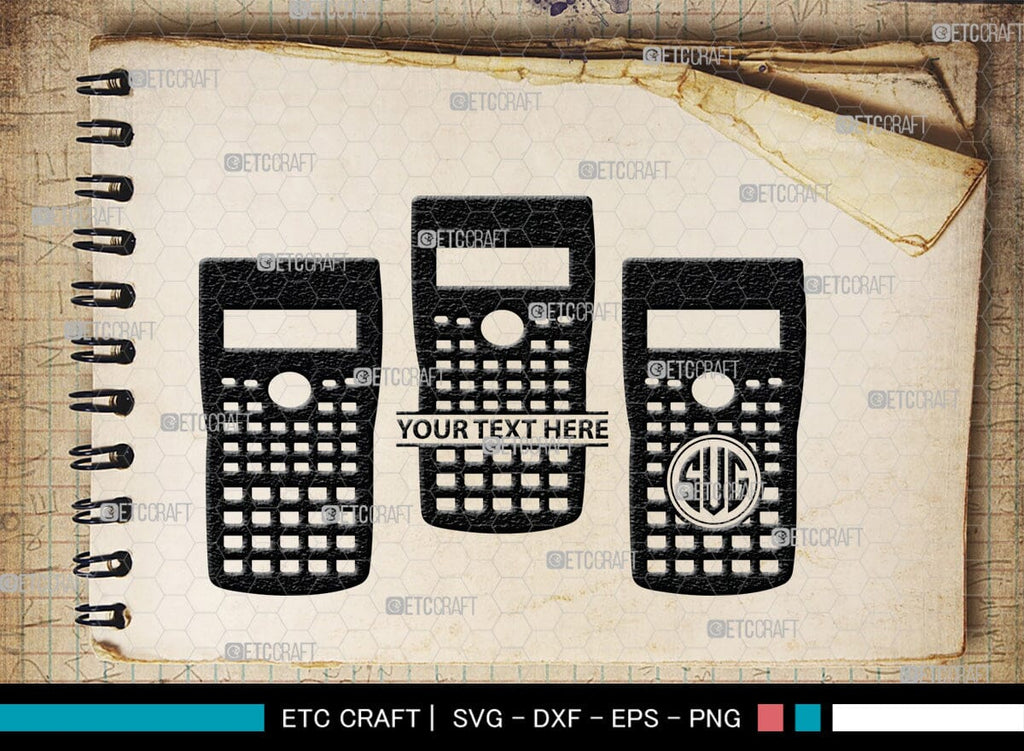Calculator Monogram, Calculator Silhouette, Calculator SVG, Math Svg ...